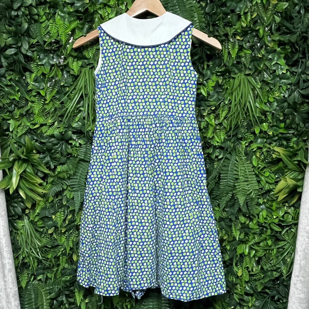 VTG AUSTIN & ASHLEY Dress Blue 8 Button Collared Dotted Frog Embroidered 2673 - Picture 6 of 6